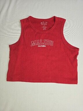OG Babe Malibu California Crop Top Tee Size L Tank Top